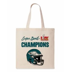 Philadelphia Eagles NFL 2025 Super Bowl LIX Mardi Beige Canvas Tote Bag