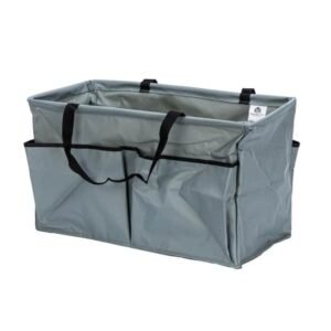Gray Canvas Water Resistant Tote Bag
