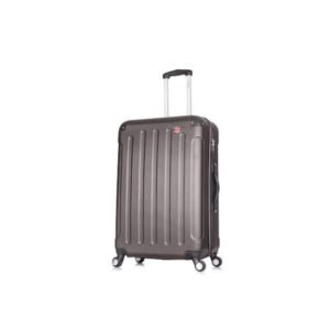 Intely 28 in. Grey Hardside Spinner with Integrated Weight Scale