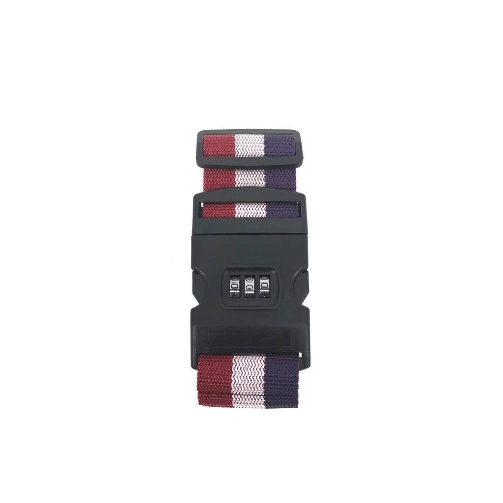 Multifunction Travel Luggage Strap Blue Red with Lock